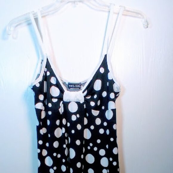 Wet Seal Tops - WET SEAL • Polka Dot Spaghetti Strap Top NWT-Large